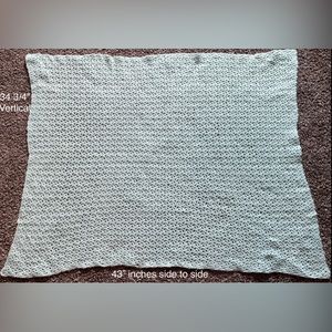 Crocheted Baby / Lap Blanket Child’s Afghan 43”x 34 3/4”